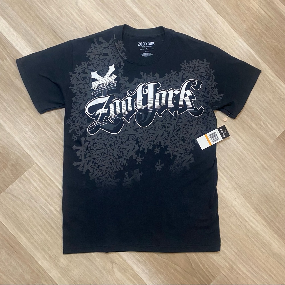 Zoo York Black Short-Sleeve Graphic Graffiti Logo Tee Men’s Small Skater